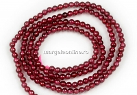 Margele granat rosu, rotund, 3.5mm
