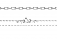 925 silver chain, oval link model, 42cm - x1