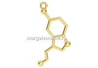 Happiness formula pendant, silver 925 gold plated, 29mm - x1