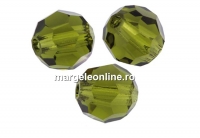 Preciosa, faceted round bead, olivine, 3mm - x10