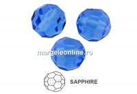 Preciosa, margele, rotund fatetat, sapphire, 3mm - x10