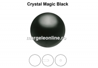 Perle Preciosa cu un orificiu, magic black, 4mm - x4