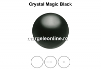 Perle Preciosa cu un orificiu, magic black, 6mm - x2