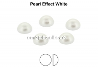 Preciosa, cabochon perla cristal, white, 4mm - x4