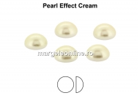 Preciosa, crystal pearl cabochon, cream, 3mm - x4