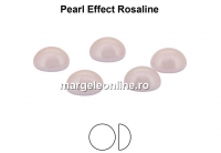 Preciosa, crystal pearl cabochon, rosaline, 3mm - x4