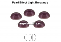 Preciosa, cabochon perla cristal, light burgundy, 6mm - x4