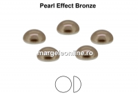 Preciosa, cabochon perla cristal, bronze, 4mm - x4
