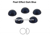 Preciosa, cabochon perla cristal, dark blue, 6mm - x4