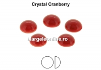 Preciosa, crystal pearl cabochon, cranberry, 6mm - x4