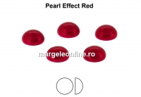 Preciosa, crystal pearl cabochon, red, 6mm - x4