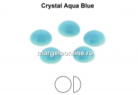Preciosa, cabochon perla cristal, aqua blue, 6mm - x4