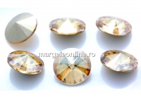 Ideal crystals, rivoli, golden shadow, 4mm - x4