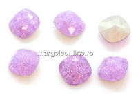 Ideal crystals, fancy square, violet crackled, 12mm - x2