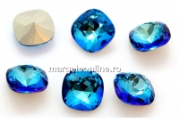 Ideal crystals, fancy square, bermuda blue, 12mm - x2