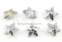 Ideal crystals, fancy star, crystal silver patina, 10mm - x1