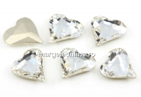 Ideal crystals, heart fancy, crystal, 9x8mm - x2