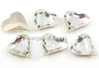 Ideal crystals, heart fancy, crystal, 13x12mm - x1