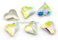 Ideal crystals, heart fancy, aurore boreale, 9x8mm - x2