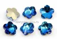 Ideal crystals, fancy floare, bermuda blue, 6mm - x2
