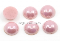 Ideal crystals, cabochon, pink chifon, 6.5mm - x2