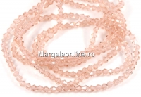 Sirag margele cristal, biconic fatetat, vintage rose, 4mm