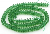 Sirag margele cristal, diamond cut, verde, 6mm