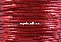 Snur matase cerata, rosu intens, 1mm - 5m