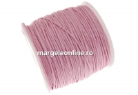 Bobina snur ata cerata, roz pastel, 1mm - 82m