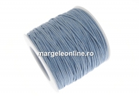 Bobina snur ata cerata, bleu pastel, 1mm - 82m