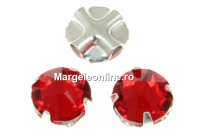 Swarovski, roses montees light siam, 4.5mm - x20