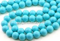Mallorca type pearls, round, dreamy turquoise, 10mm