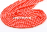 Margele Coral, corai, rotund, grad A, 4.5mm