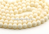 Margele Coral, ivory, rotund, grad A, 8.5mm