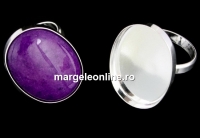 Ring base, 925 silver, 25x18mm, inside 17mm - x1