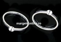 Ring base, 925 silver, chaton 4mm, inside 17.4mm - x1