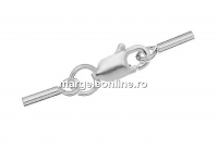Clasp set for necklaces or bracelets, 925 silver, 1mm - x1