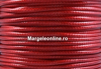 Bobina snur matase cerata, rosu intens, 1mm - 70m
