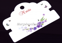 Carton martisor pentru bratari, Violet, 10x6.5cm- x20