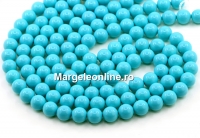 Mallorca type pearls, round, dreamy turquoise, 4.5mm