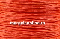 Bobina snur matase pentru bratari, portocaliu intens, 0.8mm - x120m