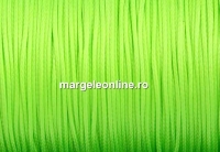 Snur matase cerata pentru bratari, lime neon, 1mm - 5m