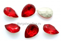 Precious, fancy drop, light siam, 14x10mm - x1