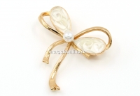 Brochure, Bow with Pearls, 4.4x4.2cm - x1