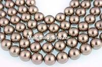 Ideal premium pearls, bronze, 3mm - x100