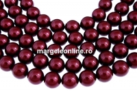 Ideal premium pearls, bordeaux, 4mm - x100