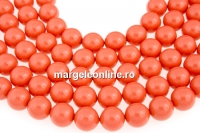 Ideal premium pearls, coral, 8mm - x50