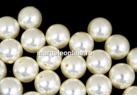 Ideal single hole pearls, light cream, 10mm - x2