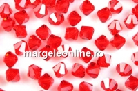 Ideal, bicone beads, red hyacinth, 4mm - x40