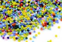 Sand beads, mix opaque 2mm - x100g